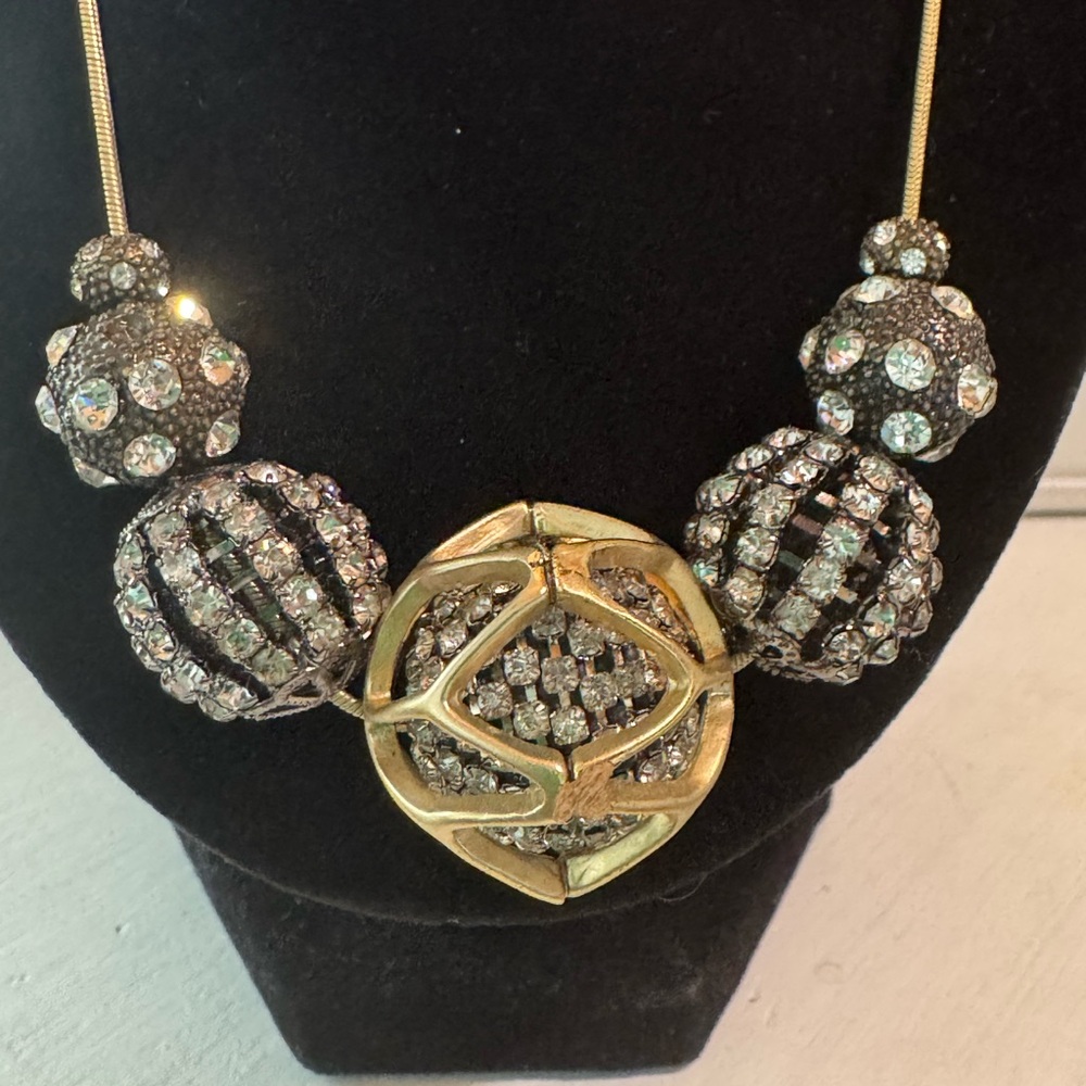 Chico's Vintage Gold and Silver Statement Necklace